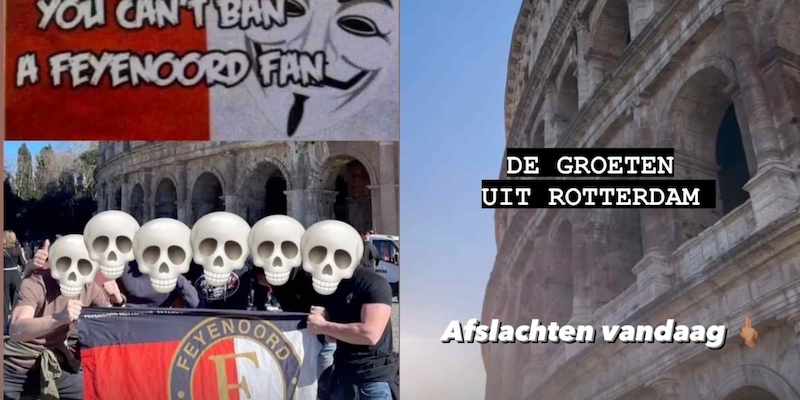 Roma-Feyenoord, tifosi olandesi in città: provocazioni sui social. Allarme sicurezza