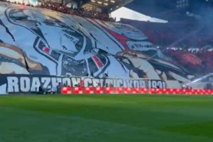 Video Rennes-Milan, la spettacolare coreografia dei francesi