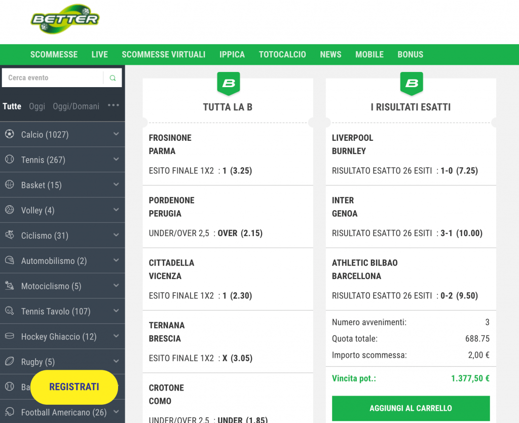 Scommesse Sportive Lottomatica: le migliori quote per le tue scommesse sportive! Sport