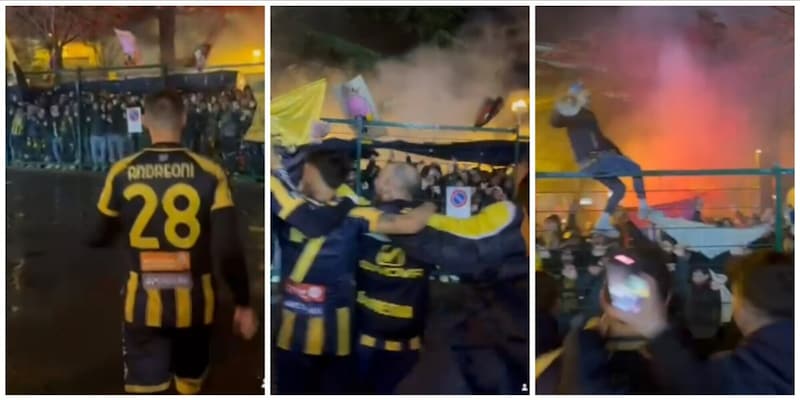 Juve Stabia pazza di felicità: esce dallo stadio cantando Toto Cutugno VIDEO