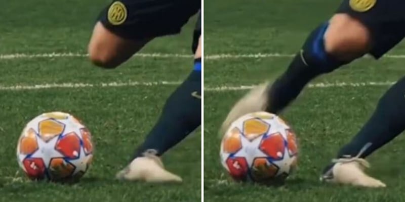 Rigore Lautaro, il pallone si sposta prima del tiro: un video spiega l’errore