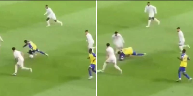 Ronaldo, che fai? Cade da solo dopo un dribbling. E tornano i cori per Messi