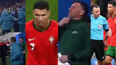 Ronaldo, ko e rabbia: i gesti in faccia al quarto uomo che reagisce così