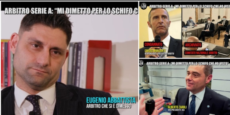 Bufera a Le Iene, l’ex arbitro Abbattista attacca: “Denuncio questo schifo!”