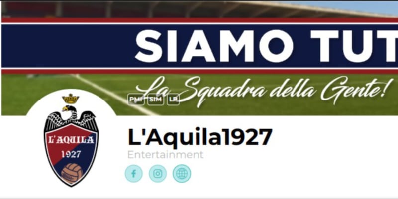 L’Aquila Calcio vola: già 500 adesioni al finanziamento collettivo che scatta sul web