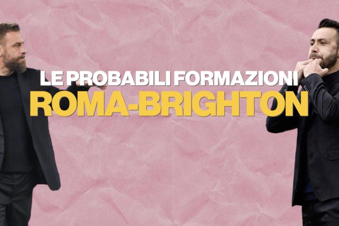 Roma-Brighton, le probabili formazioni di De Rossi e De Zerbi