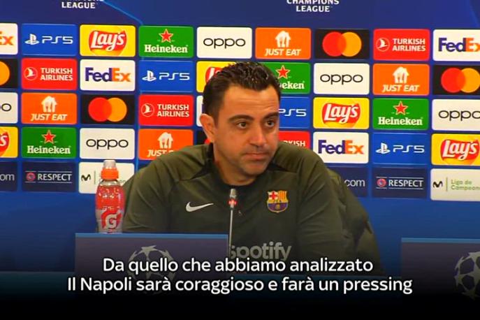 Xavi studia il Napoli: “Squadra coraggiosa, sarà una partita…”