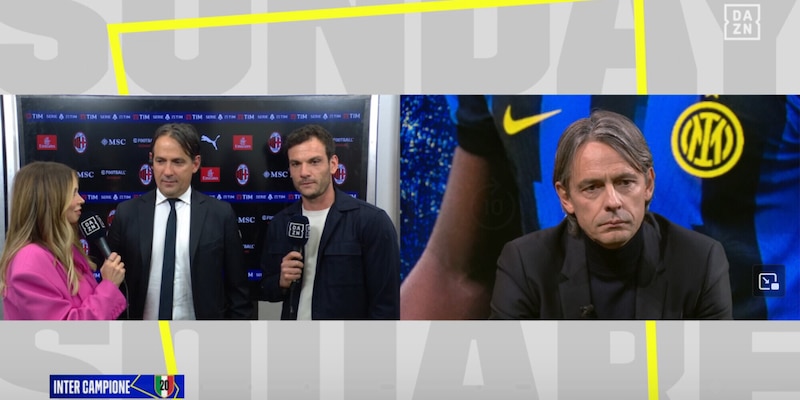 Simone Inzaghi e la commovente dedica del fratello Pippo in tv dopo lo scudetto dell’Inter