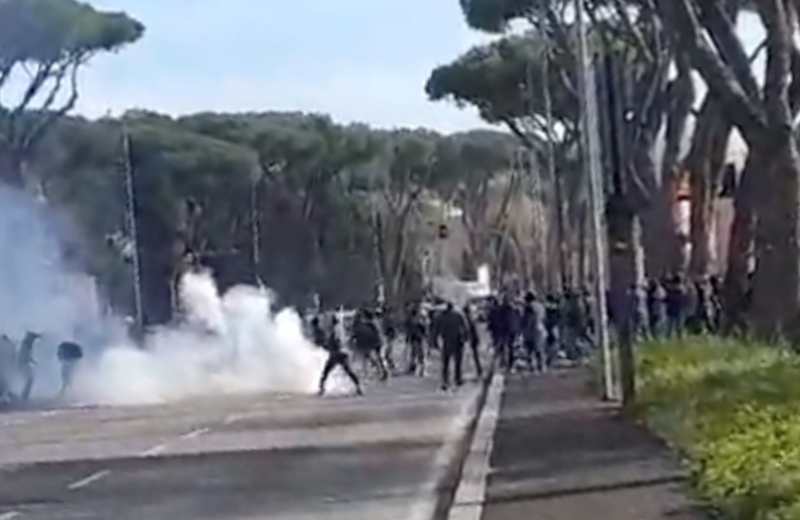 Derby Roma-Lazio, scontri vicino all'Olimpico: arrestato un tifoso