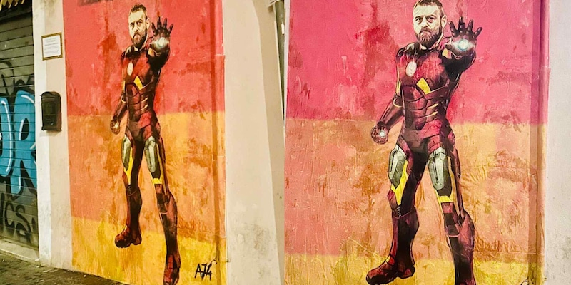 De Rossi è Iron Man: nuovo murale a Roma, ecco dove si trova e chi lo ha realizzato