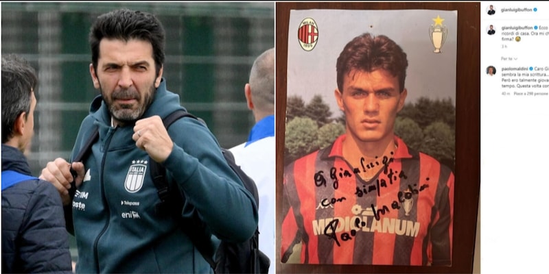 Buffon e Maldini, botta e risposta sul vecchio autografo: “Non vorrei deluderti…”