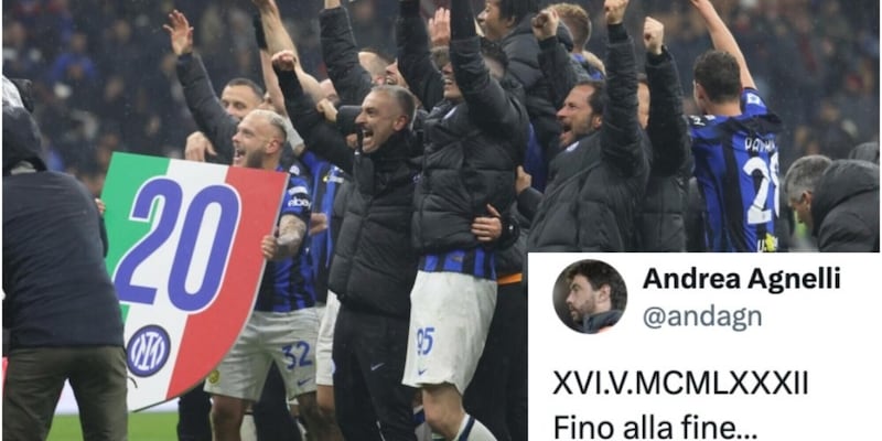 Agnelli e il tweet polemico sullo Scudetto dell’Inter: il messaggio sui social