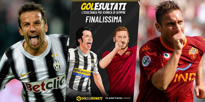 Finale Del Piero contro Totti: sui social è sfida tra le esultanze più iconiche
