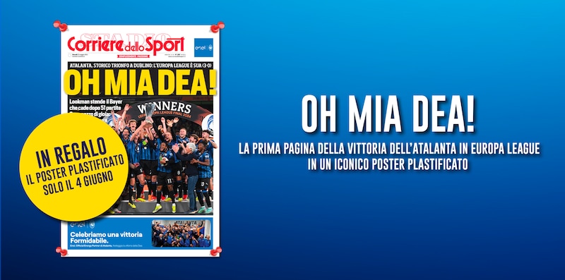 LA DEA TRIONFA IN EUROPA. IL POSTER CELEBRATIVO IN REGALO SOLO IL 4 GIUGNO