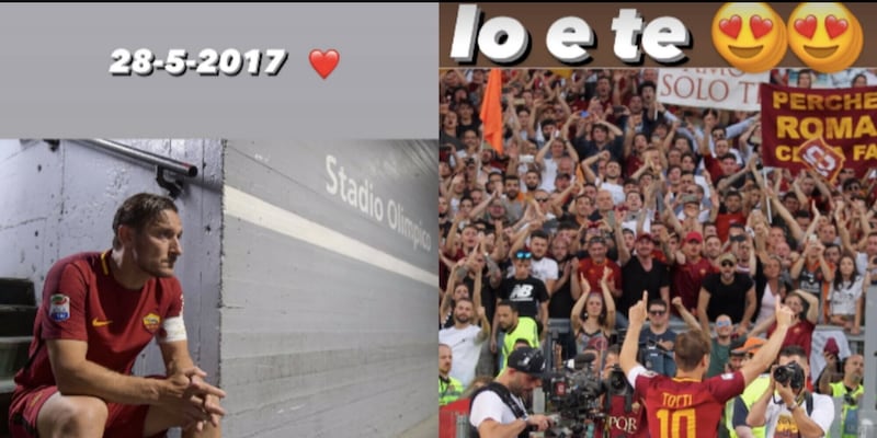 Totti ricorda il giorno dell’addio al calcio e cita Vasco Rossi