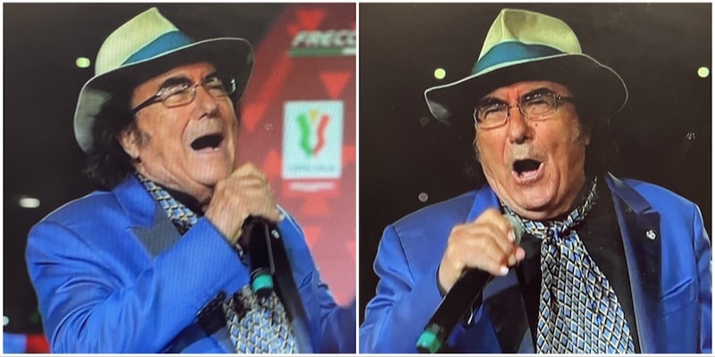 Al Bano canta l’inno prima di Atalanta-Juve: i social impazziscono