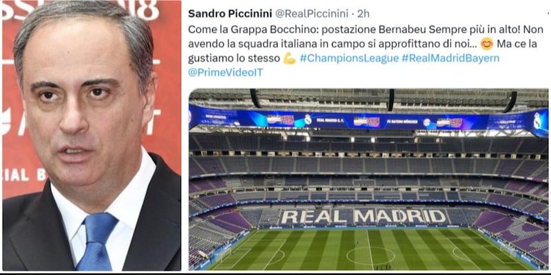 Real-Bayern, il post virale di Piccinini: “Come la Grappa Bocchino”