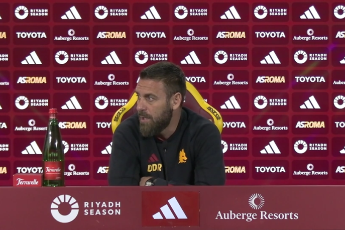 Roma-Juve, De Rossi in conferenza: “Non molliamo niente”