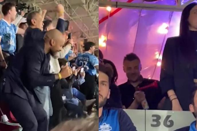 Video, Como promosso in Serie A: Henry e Vardy esultano in tribuna