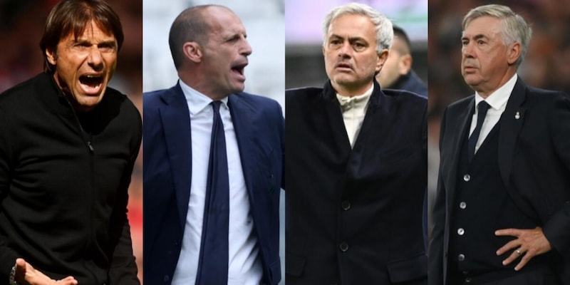 Conte, Allegri, Mourinho, Ancelotti: una statistica svela chi è il tecnico più vincente in Serie A