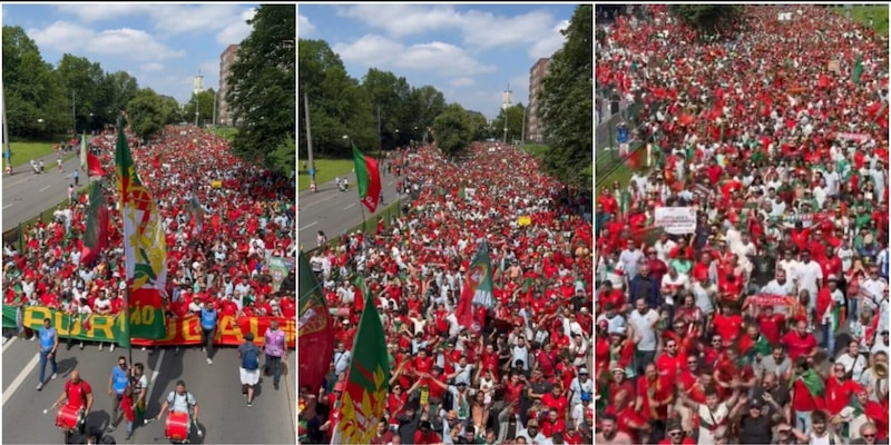 Portogallo, l’incredibile invasione dei tifosi: il fiume umano a Dortmund