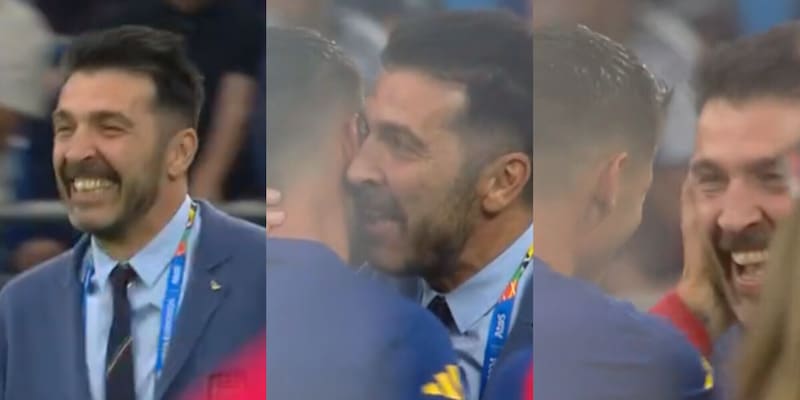 Buffon e la folle corsa verso Morata prima di Italia-Spagna