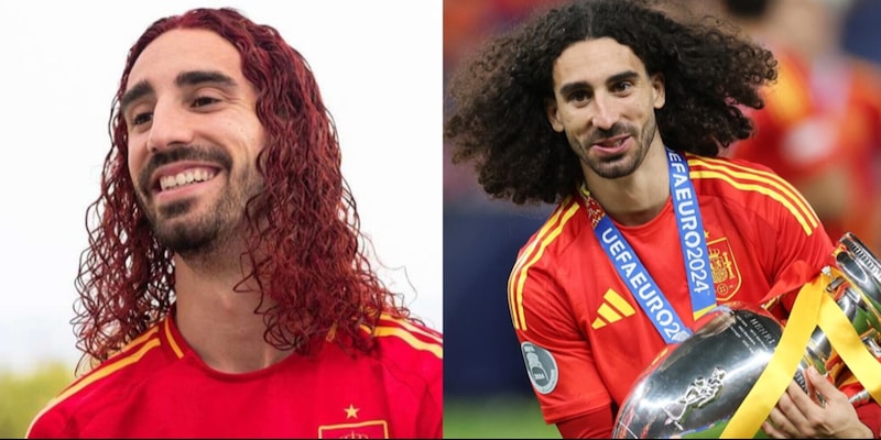 Euro 2024, Cucurella mantiene la promessa: si è tinto i capelli di rosso!