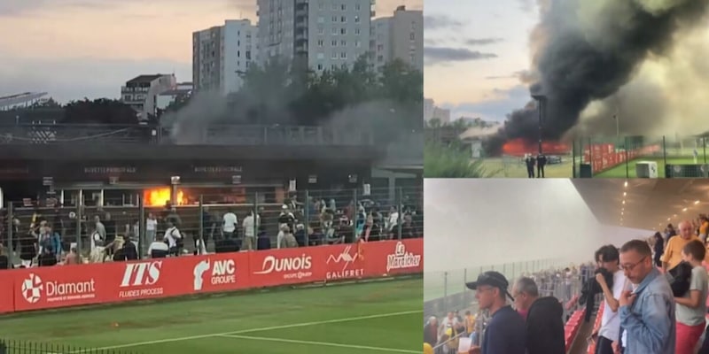 Terrore in Francia: incendio al bar dello stadio, giocatori e tifosi in fuga