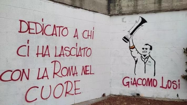 Roma, nuovo murale dedicato a Losi dopo quello deturpato. Si trova al Tufello