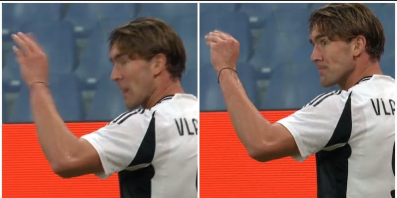 Vlahovic e il gesto polemico dopo il gol in Genoa-Juve: “Parlate, parlate…”