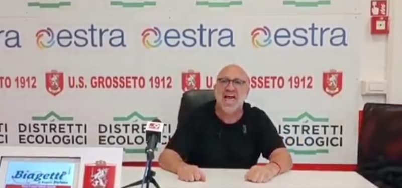 Grosseto, la conferenza del tecnico Malotti è virale: “Li fo sbranare dai cani”