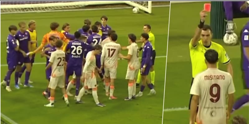 Rissa in Fiorentina-Roma Primavera: rosso per Misitano e Baroncelli