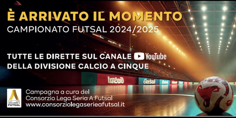 Futsal, parte la Serie A: tutte le sfide del campionato gratis su Youtube