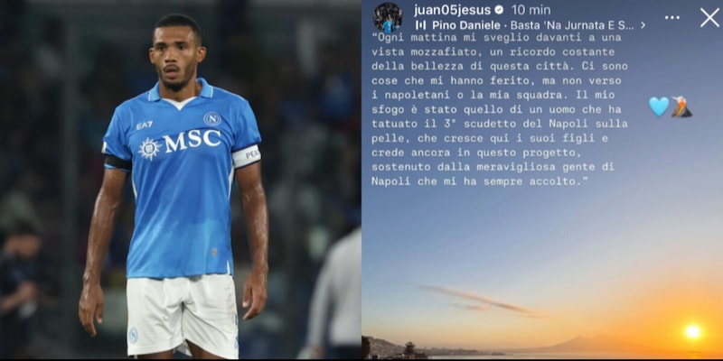 Juan Jesus, dopo le polemiche il chiarimento e la dedica a Napoli