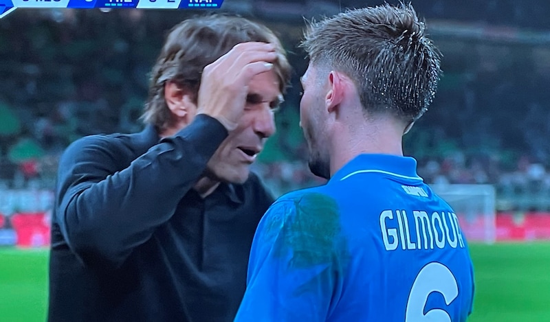 La frase di Conte a Gilmour in Milan-Napoli: "Sei stato…"