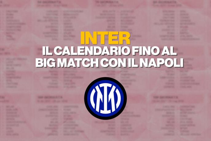 Inter, il calendario fino allo scontro diretto con il Napoli