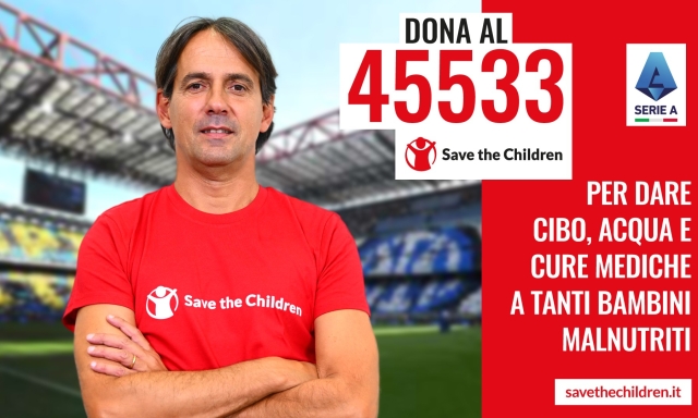 "Emergenza fame": gli allenatori della Serie A per Save the Children