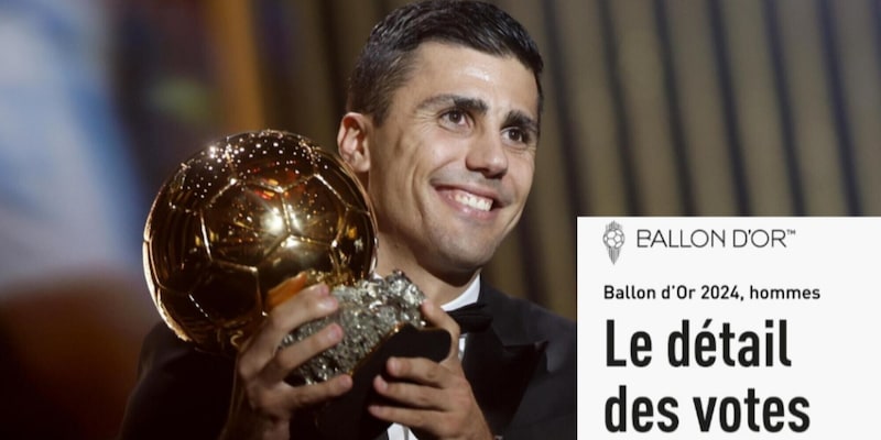 Pallone d’Oro, Rodri ha battuto Vinicius di pochissimo: svelati i punteggi