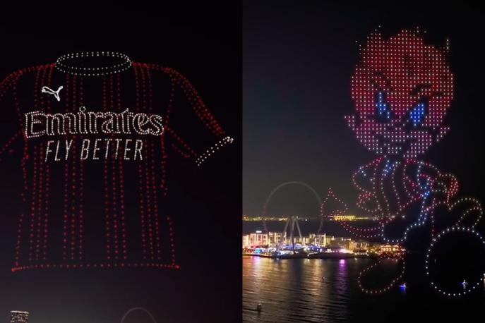 Una maglia del Milan in cielo? Lo spettacolo di droni a Dubai a tinte rossonere