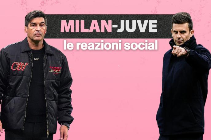 Serie A, Milan-Juve 0-0: le reazioni social